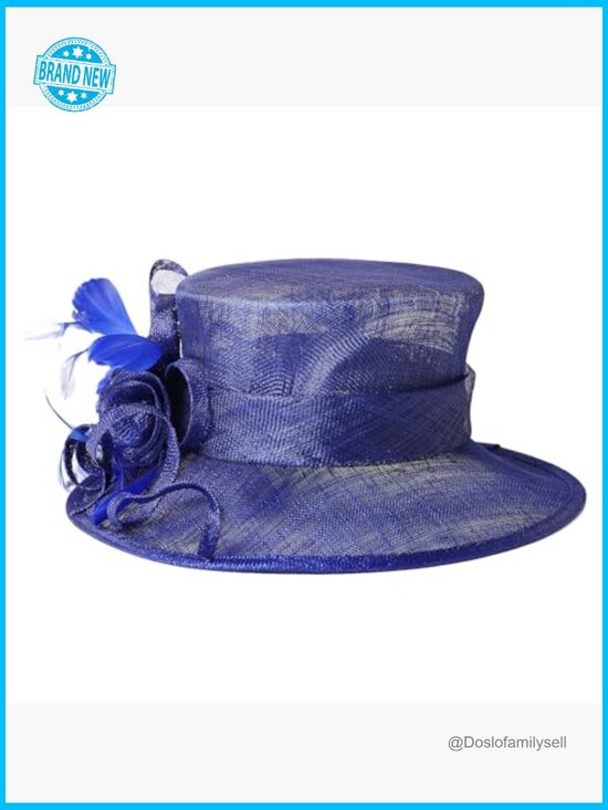 Sinamay Bowler Fascinator Derby Hat Wedding Tea Party Pillbox Adjustable main image 4